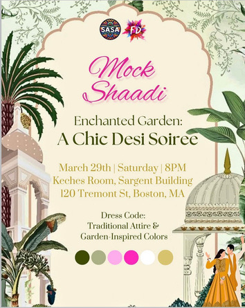 Mock Shaadi invitation: Enchanted Garden, a Chic Desi Soirée