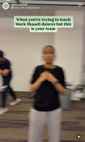 Story captioned when you are trying to teach Mock Shaadi dances but this is your team