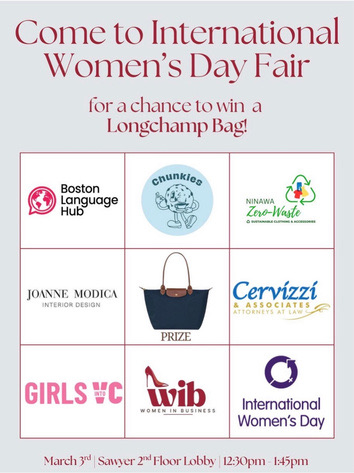 Promotional post for the International Women's Day Fair listing partner organizations