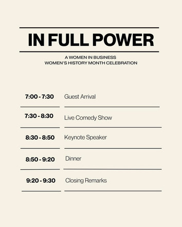 In Full Power event program with schedule
